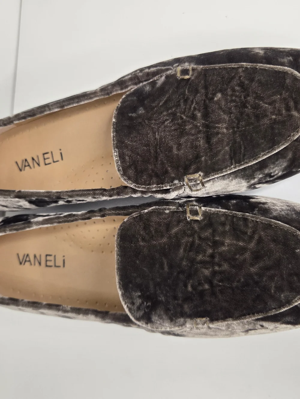 Vaneli Women's Velvet Loafers in Gray